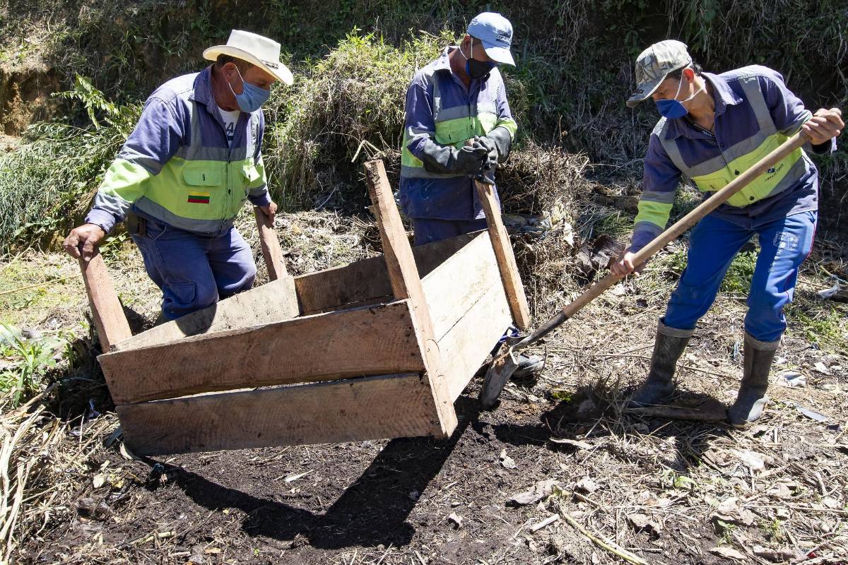 En el municipio de Argelia se procesan los residuos orgánicos para producir compostajes. Desde la cocina se empieza a realizar la separación de los residuos. Foto: Jaime Pérez