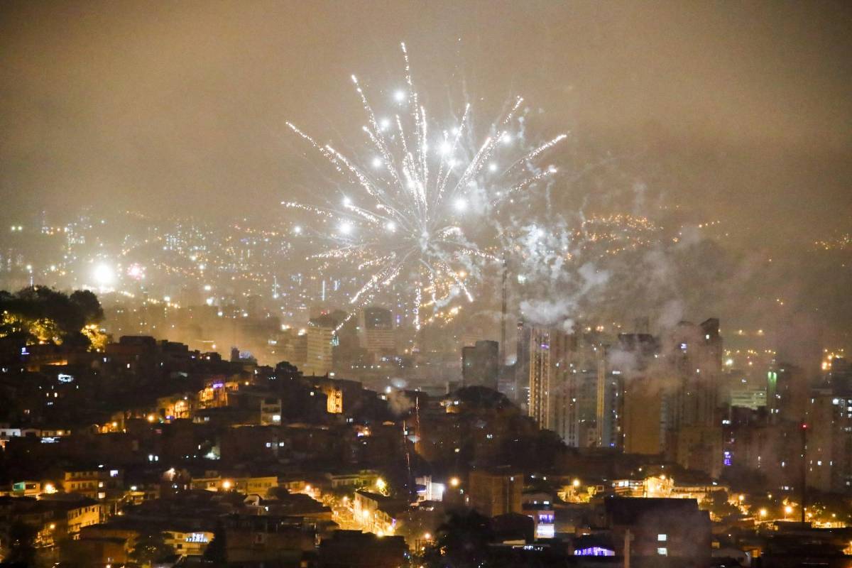Mucha pólvora en el oriente de Medellín. FOTO Robinson Sáenz.