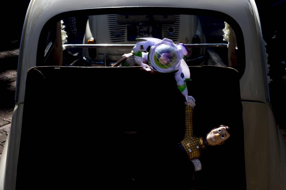 Woody y Buzz Lightyear también desfilaron por la ciudad. Foto: Santiago Mesa.