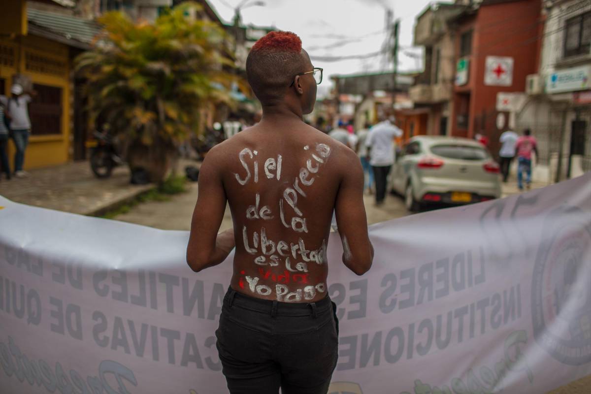 La marcha fue masiva debido a que los pobladores de Chocó afirman que los gobiernos locales y nacional tienen deudas históricas con el departamento. Foto: El Murcy