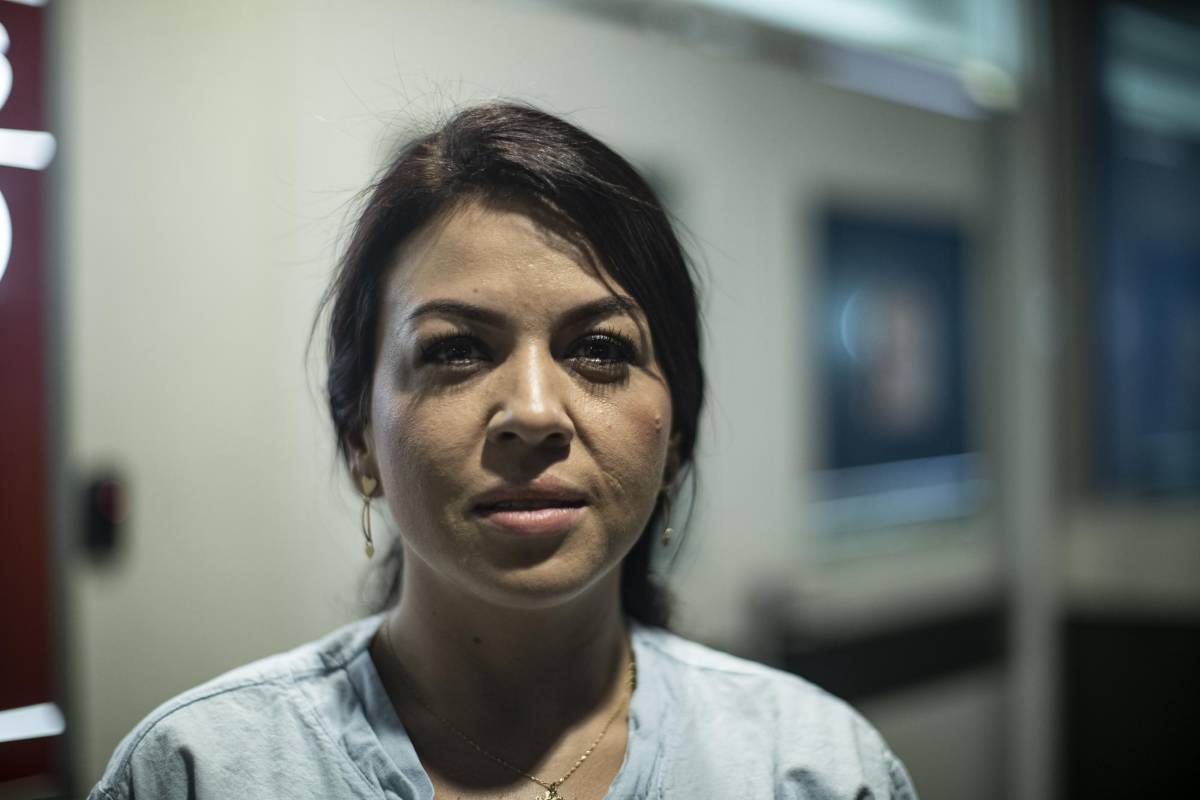 Natalia Franco, 37 años, enfermera desde 2010 en la clínica Las Américas. Foto: Esteban Vanegas