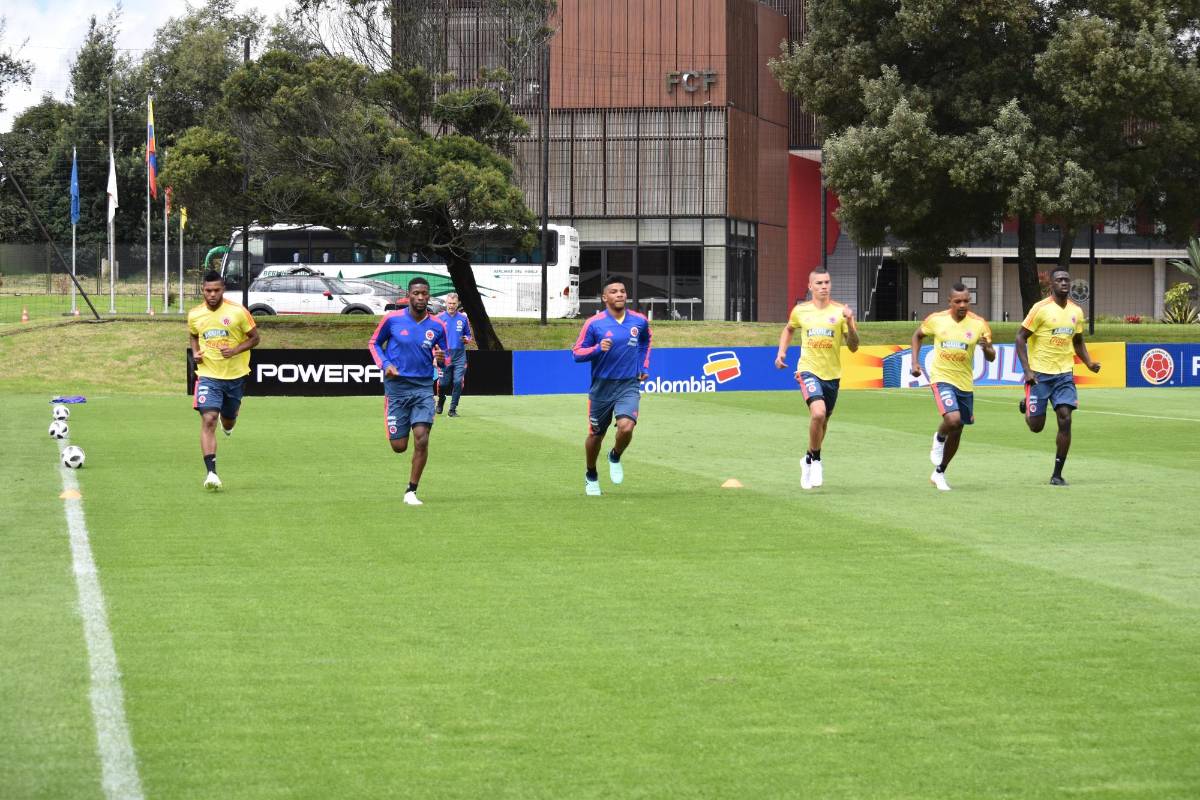 Gimnasio, recuperación y fútbol en espacio reducido fueron los trabajos que hicieron los jugadores de la Selección Colombia en la sede de la Federación. FOTO CORTESÍA FEDERACIÓN COLOMBIANA DE FÚTBOL