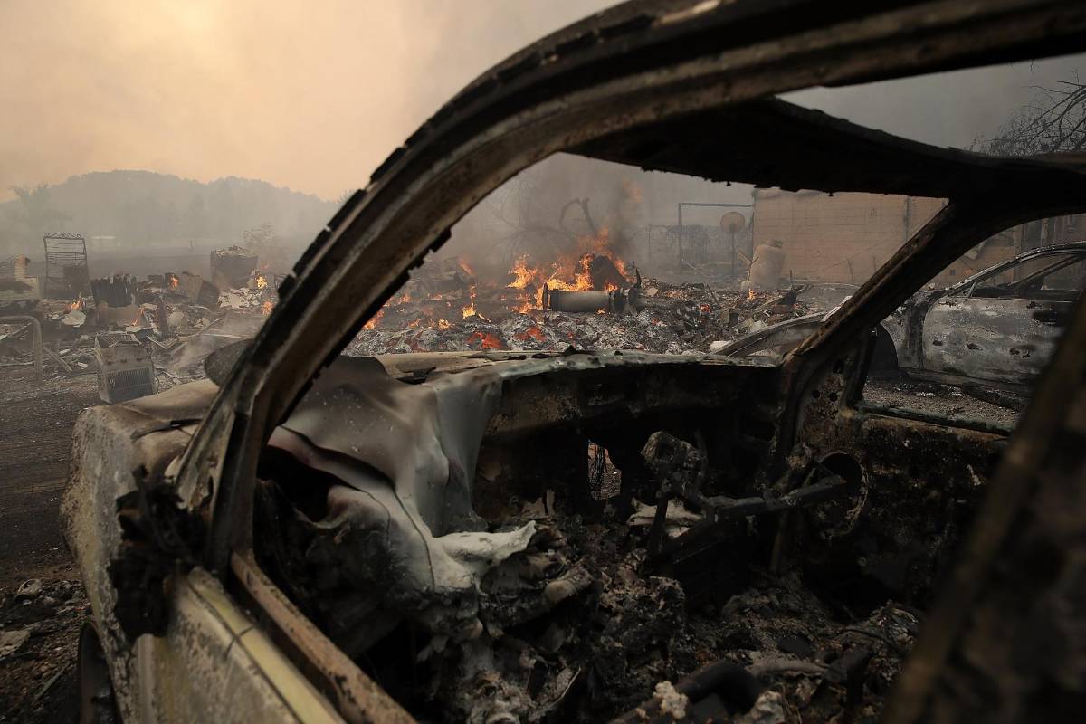 El peor incendio en la historia reciente de California fue en Cedar, en el condado de San Diego en 2003, que destruyó más de 2.800 hogares. FOTO EFE