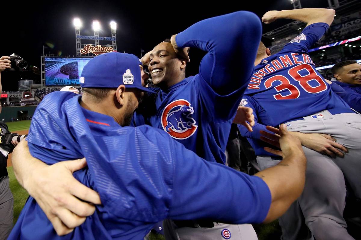 Este es el tercer título de la Serie Mundial para los Cachorros de Chicago, mientras que los Indios se convierten en el equipo con la sequía más larga de títulos, con 68 años sin ganar. FOTO AFP