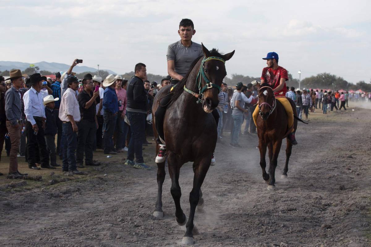 Además de la suspensión de la carrera de caballos, la propia Rubí tuvo que hacer algunos cambios. No bailó en una especie de carpa montada para la ocasión a pie de campo, sino que lo hizo encima de un escenario reservado para los familiares. FOTO AFP