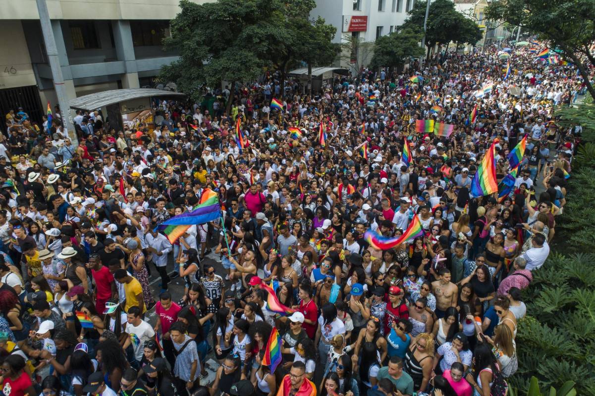 Cerca de 16 mi personas asistieron a la marcha, según cálculos de la herramienta www.mapchecking.com. FOTO Juan David Úsuga Muñoz
