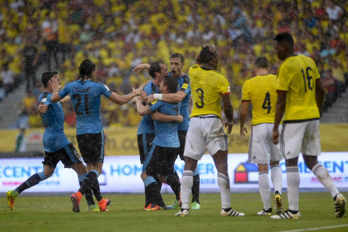 Cristian Rodríguez marcó el empate de Uruguay al minuto 27. FOTO AFP