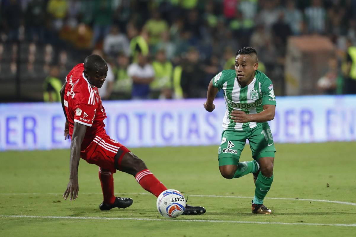 Nacional sufrió para vencer a un defensivo América de Cali. El equipo de Almirón volvió a la victoria luego de dos fechas. FOTO RÓBINSON SÁENZ