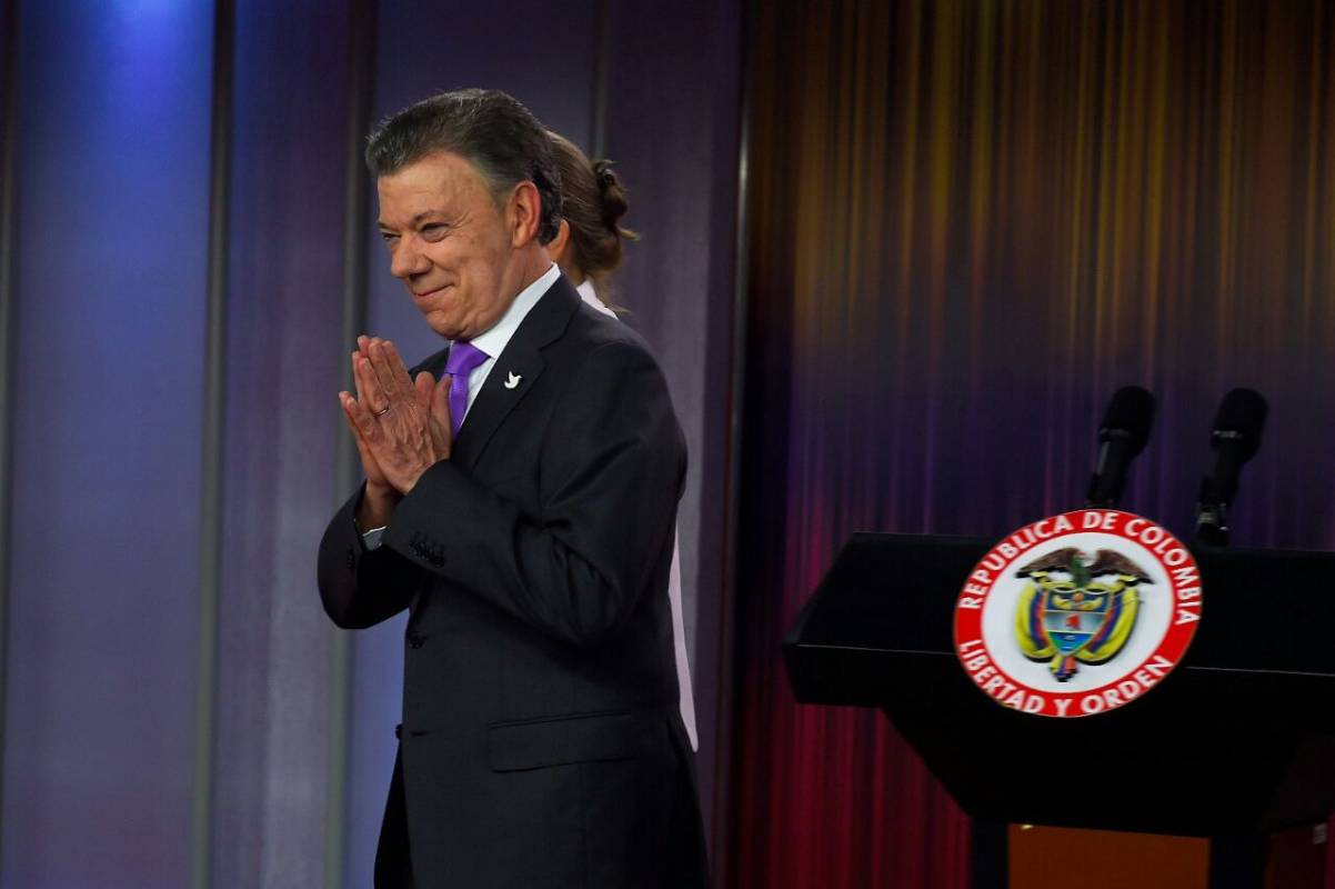 A las 7:00 a.m. el presidente Santos se dirigió al país y dijo que el premio sería un homenaje a las víctimas. FOTO CORTESÍA 