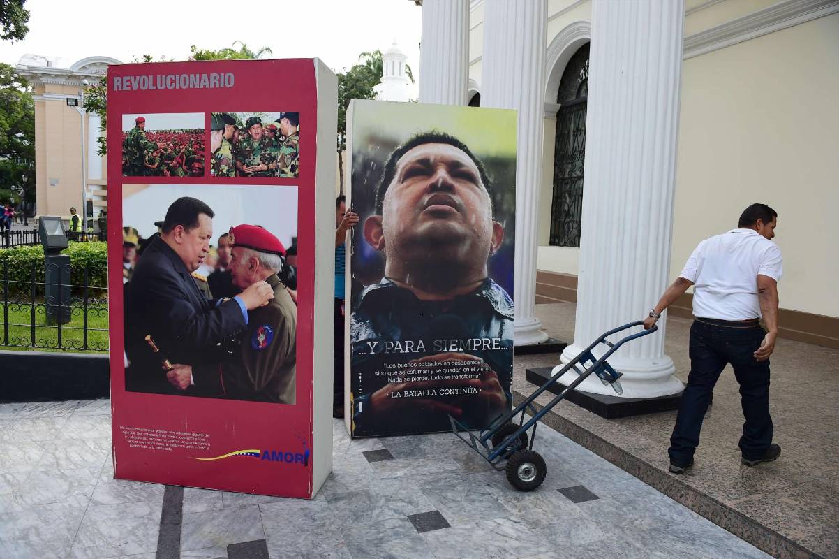 Casi tres años después de su muerte, Chávez sigue vigente en la memoria de los venezolanos. FOTO AFP. 