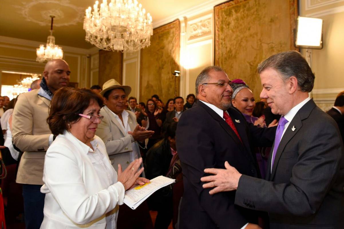 Los promotores del Sí al plebiscito también hicieron parte de las celebraciones. FOTO CORTESÍA 