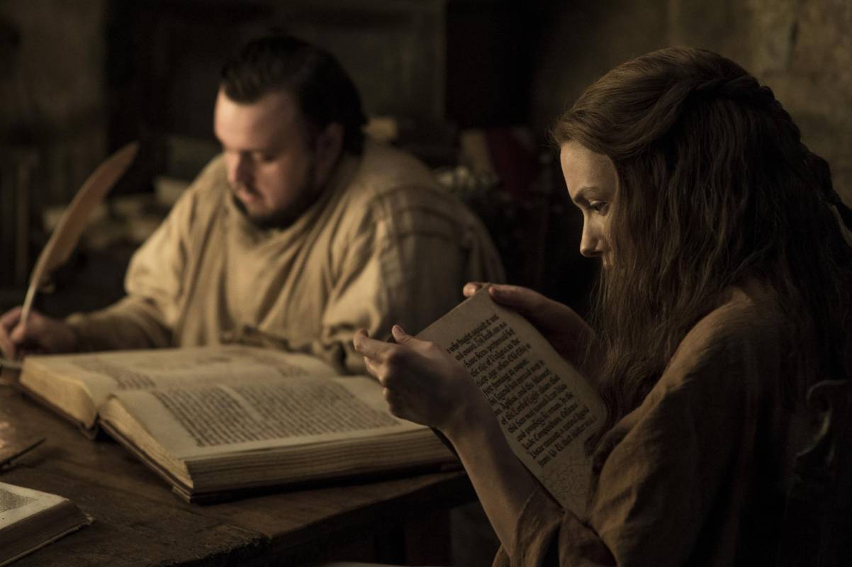 Los actores John Bradley y Hannah Murray como Samwell Tarly y Gilly. Foto: Cortesía HBO
