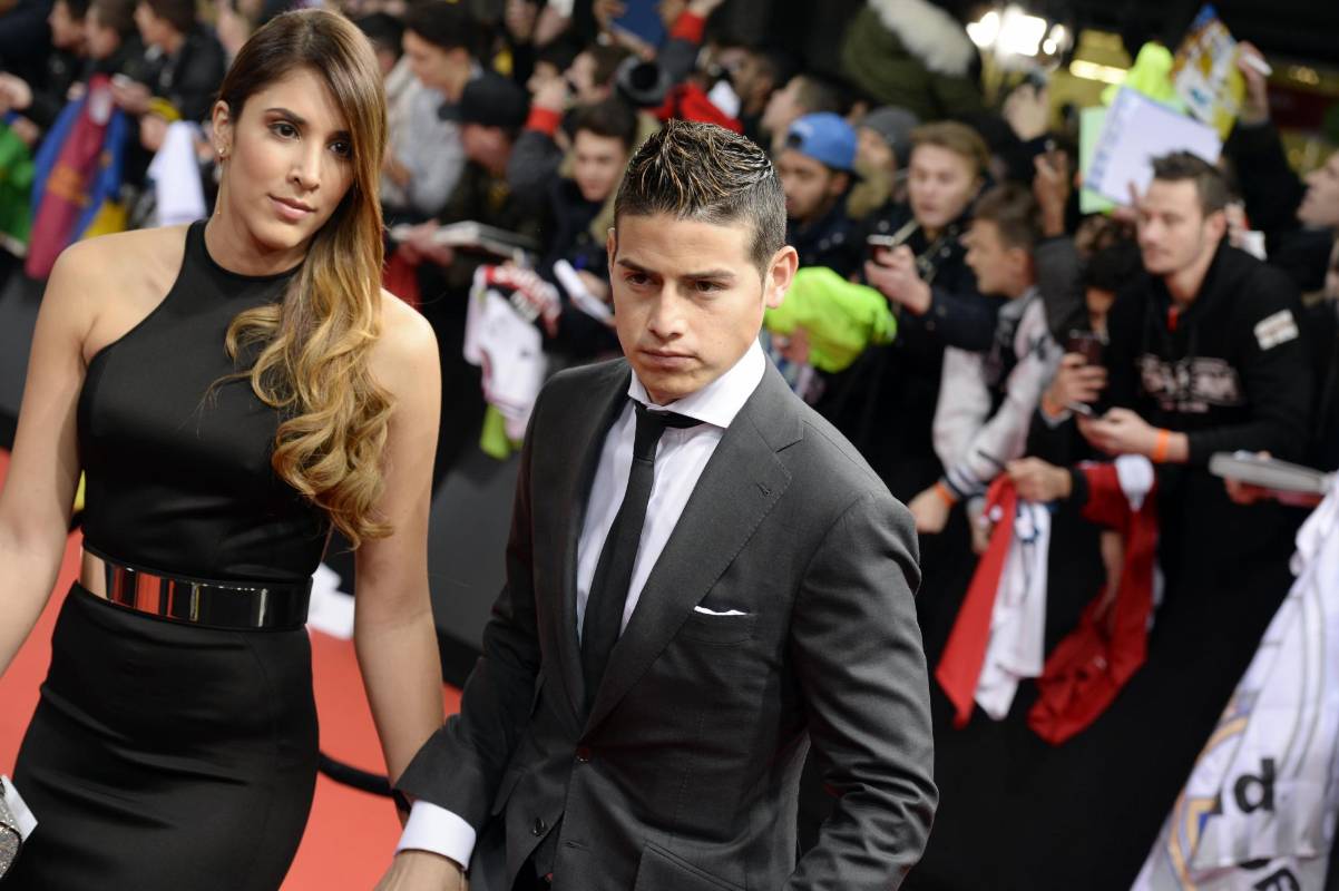 James Rodríguez y su esposa Daniela Ospina.
