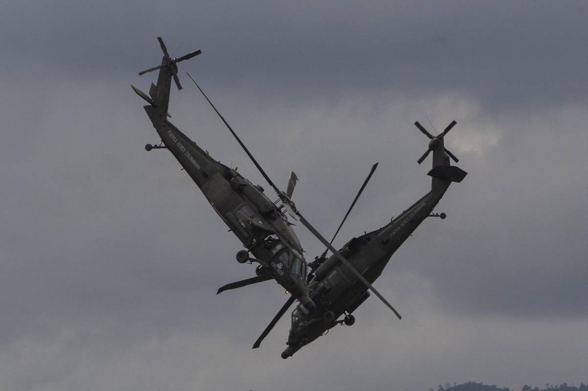 El aniversario 97 de la Fuerza Aérea se celebró con un espectáculo aéreo en Antioquia. FOTOS JAIME PÉREZ