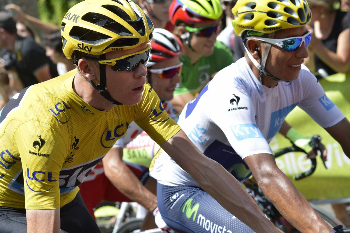 A falta de una semana para terminar el Tour, Froome aventaja por 3:10’ a Quintana. FOTO AFP