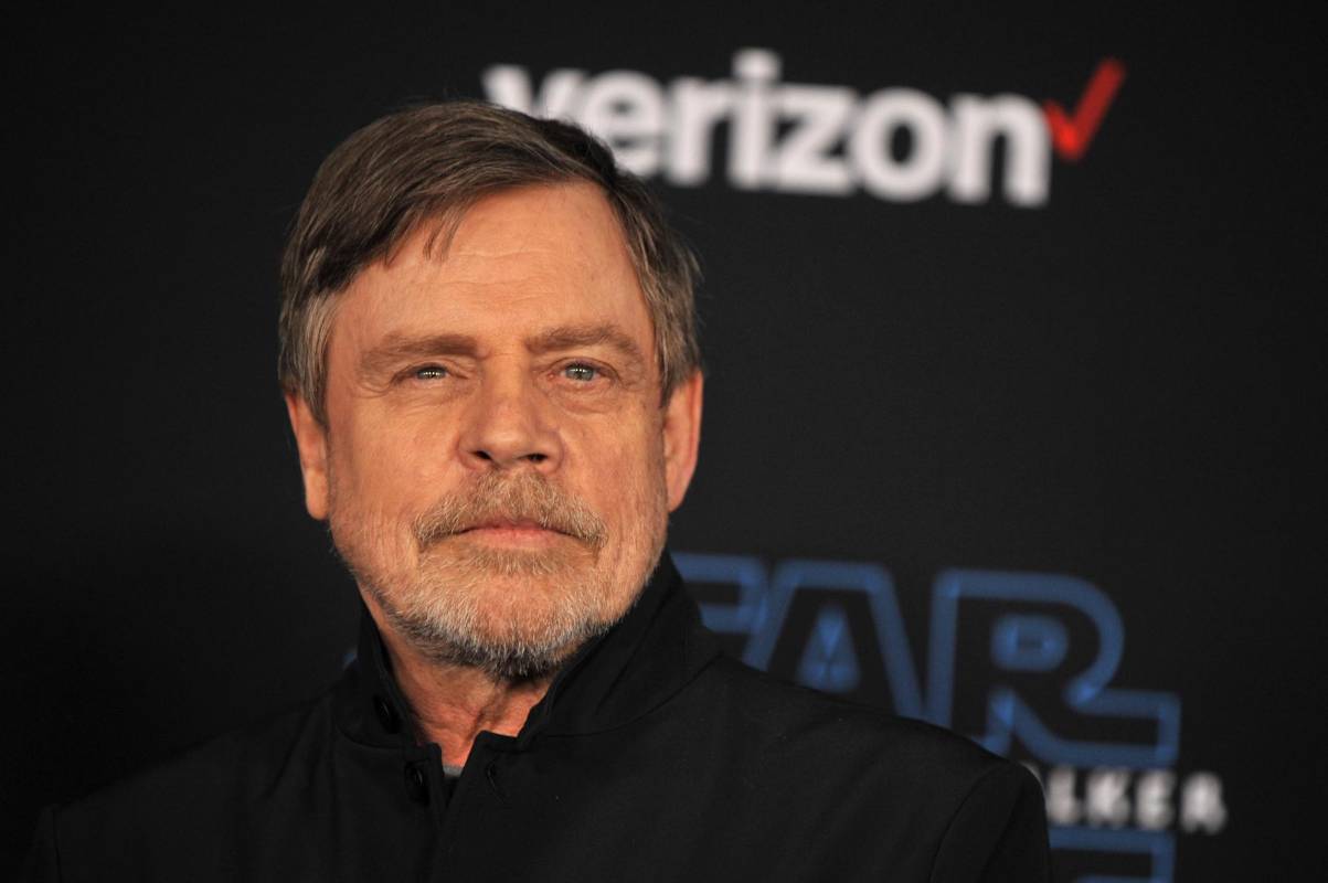 Mark Hamill, quien regresó al personaje de Luke Skywalker, en estas nuevas entregas de la saga. Foto Christian Monterrosa - Efe