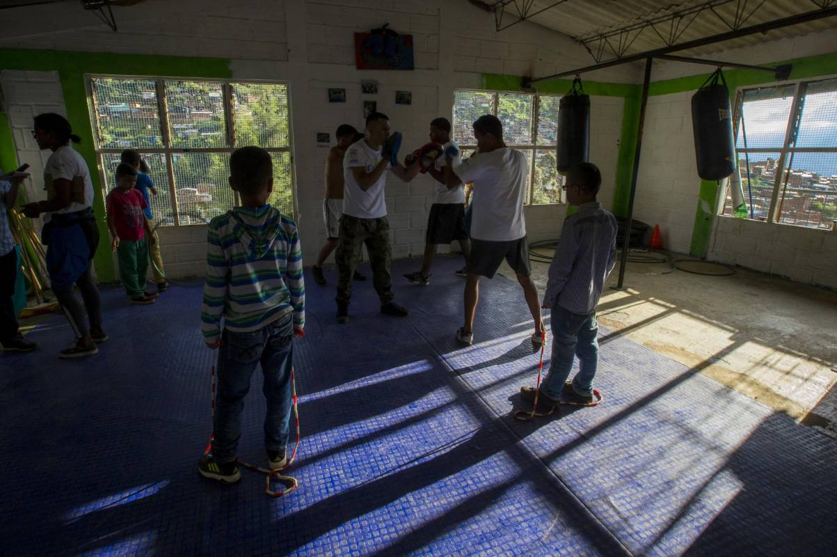 Una pequeña casa del sector fue acondicionada como centro de entrenamiento. FOTO: JUAN ANTONIO SÁNCHEZ O.