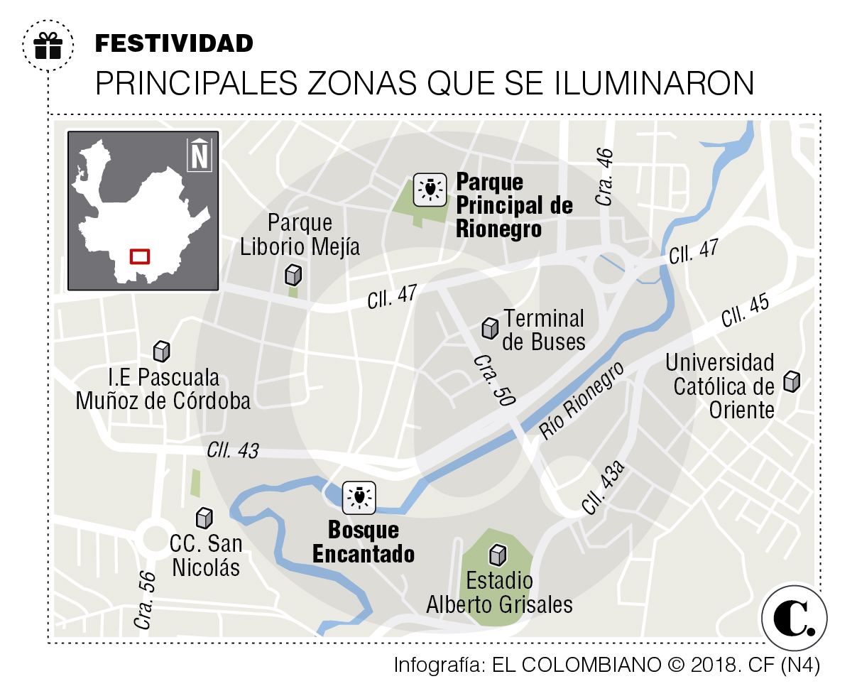 Un cuento de luces ilumina el río Negro por primera vez