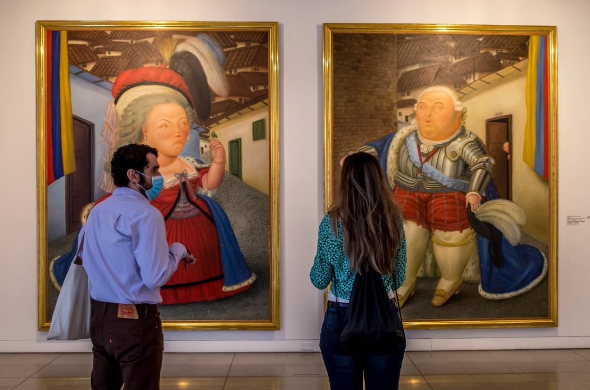 Obras del maestro antioqueño Fernando Botero hacen parte de la exhibición de las salas de Museo de Antioquia. Foto: Juan Antonio Sánchez 