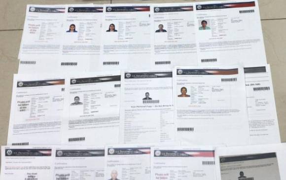 Documentos que habrían sido falsificados. FOTO: DIJIN