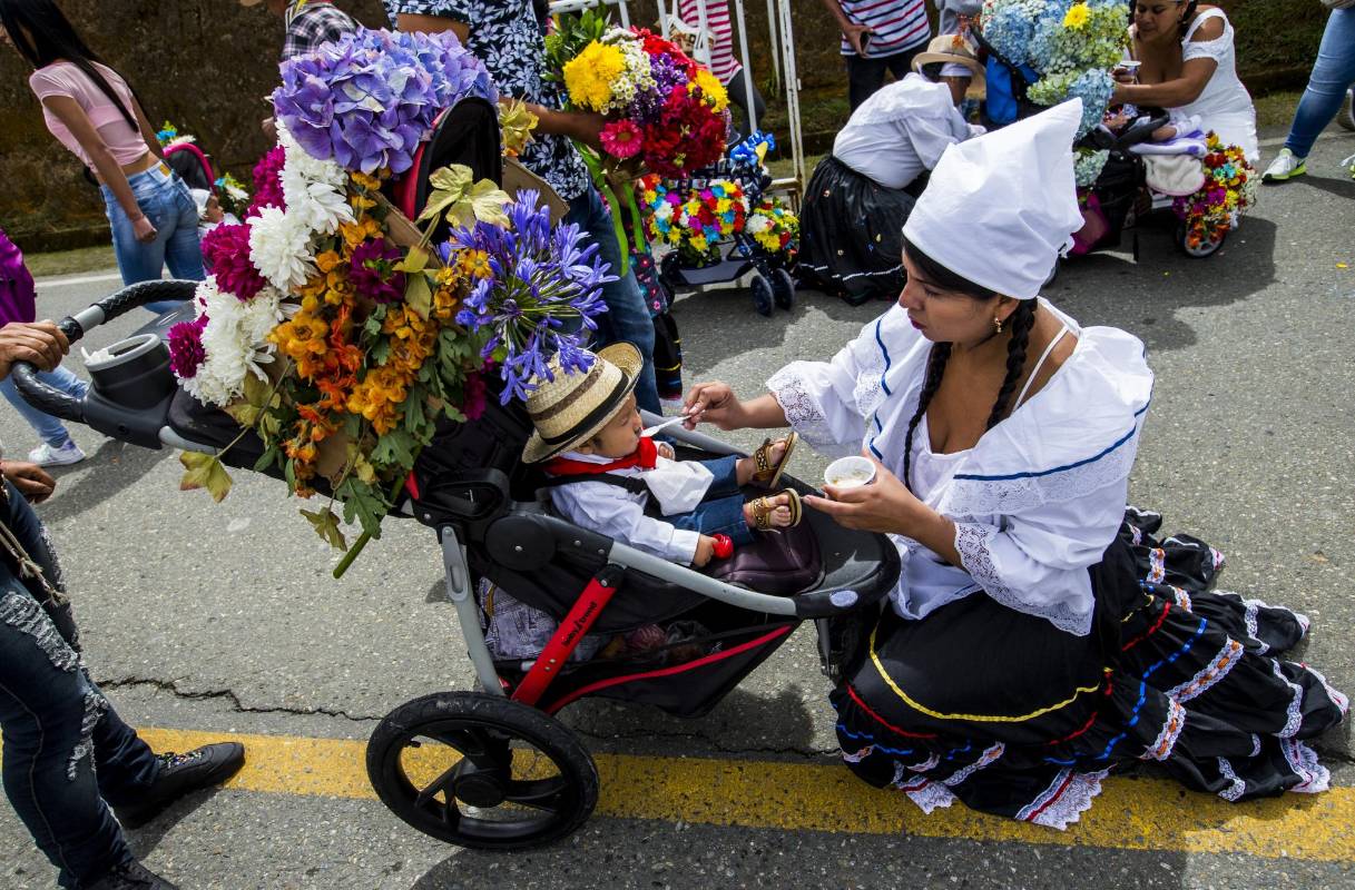 Todos los niños hijos o nietos de Silleteros. Jaime Pérez. 