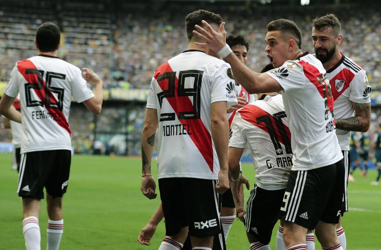 River celebra el empate final 2-2. FOTO EFE