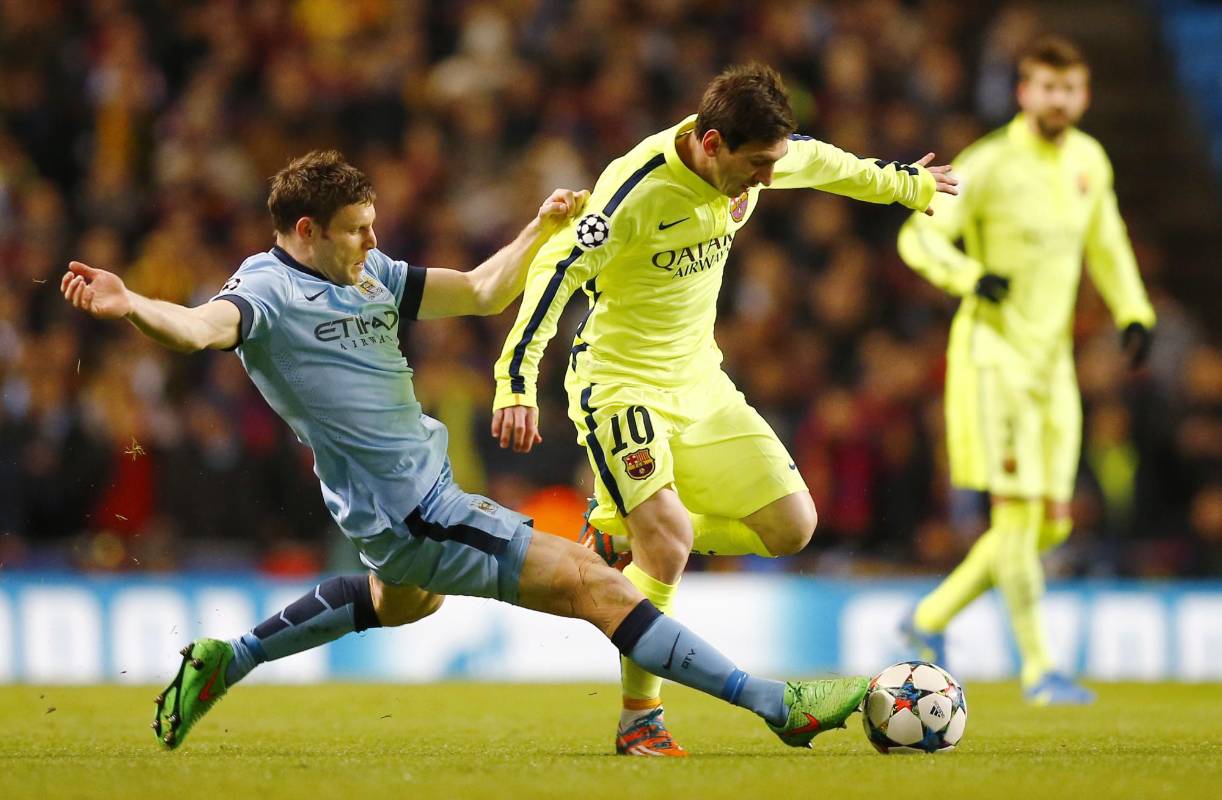 Lionel Messi se inventó una extraordinaria jugada que terminó en el segundo gol azulgrana. FOTO REUTERS