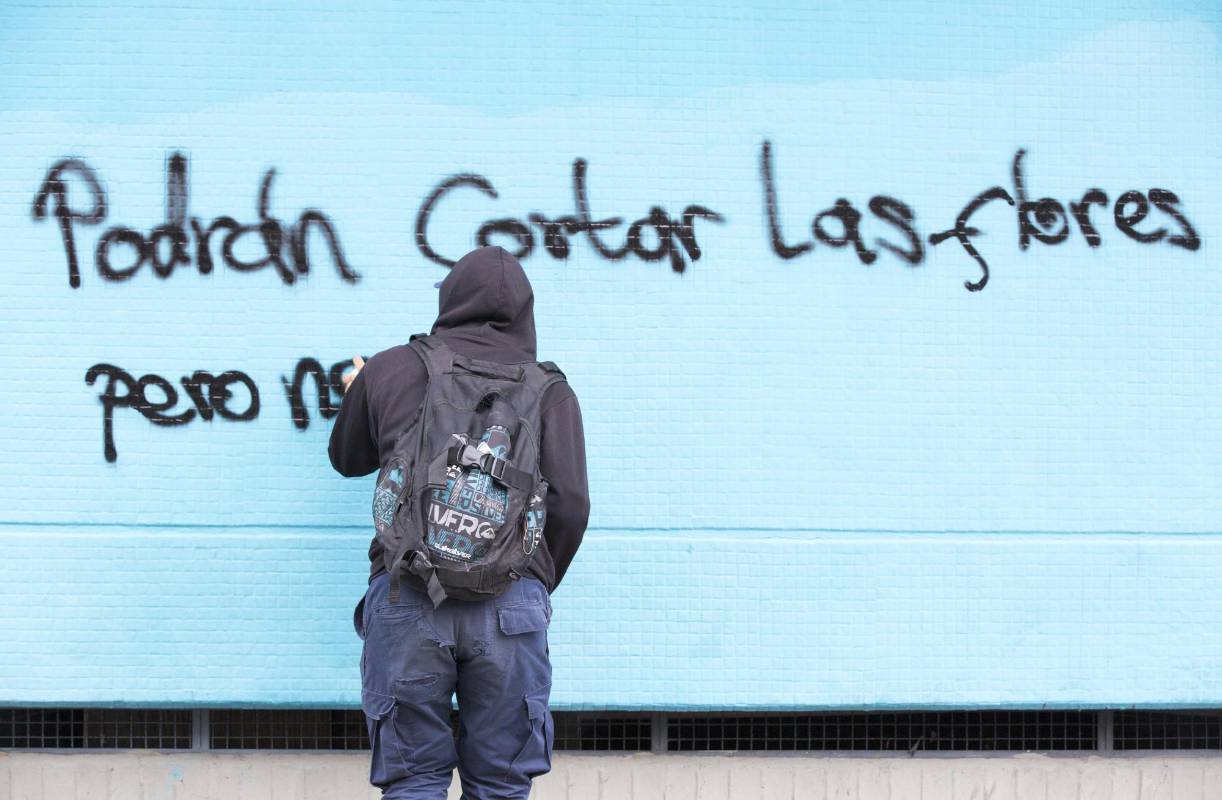 Marchas en Medellín del 1 de mayo. Foto Edwin Bustamante