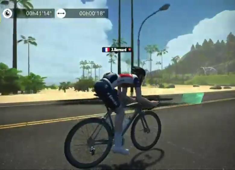 Bernard. Foto tomada de la plataforma Zwift 