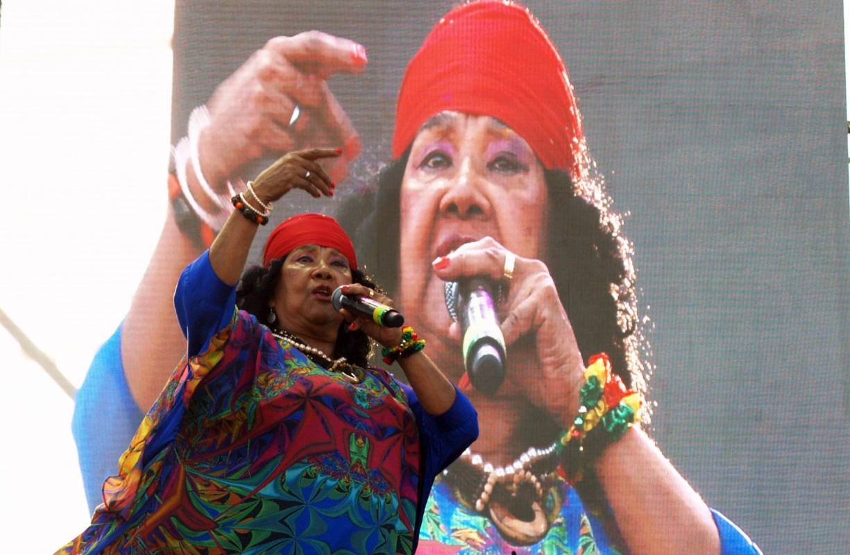 Totó la Momposina en el Festival de Orquestas y Acordeones. FOTO COLPRENSA