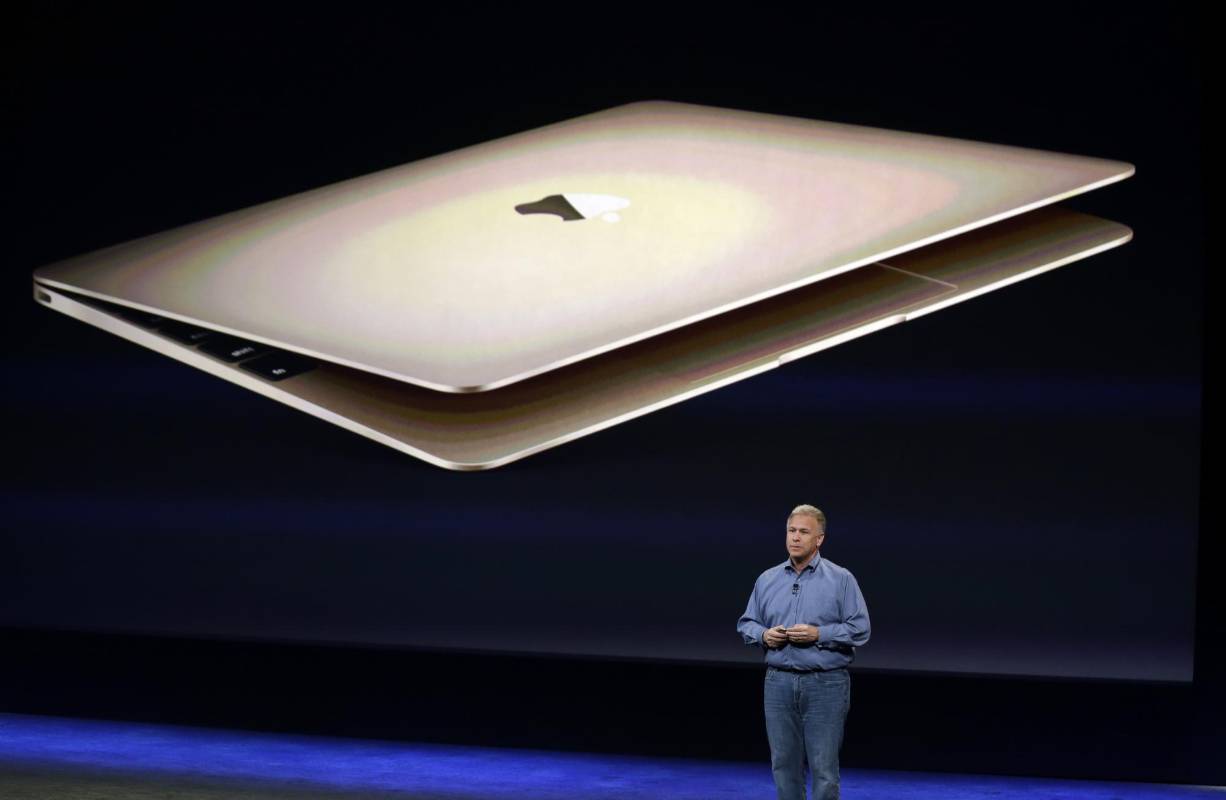 El MacBook estará disponible en tres colores plateado, gris y oro. FOTO AP