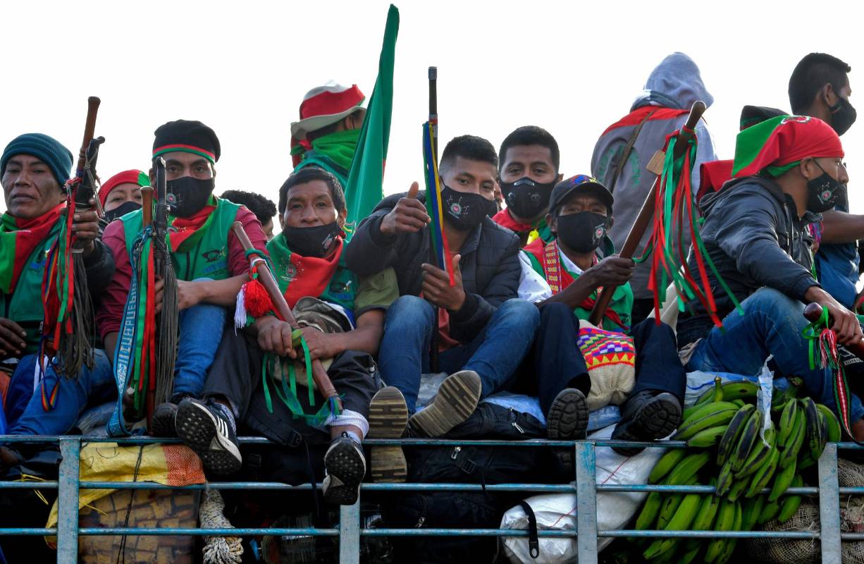 La manifestación de la Minga estará acompañada por al menos 300 gestores de convivencia del distrito. Foto: AFP