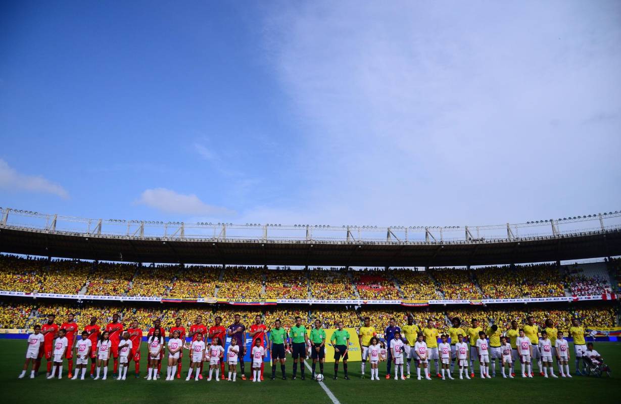 La selección colombiana de fútbol comenzó con pie derecho las eliminatorias. FOTO AFP