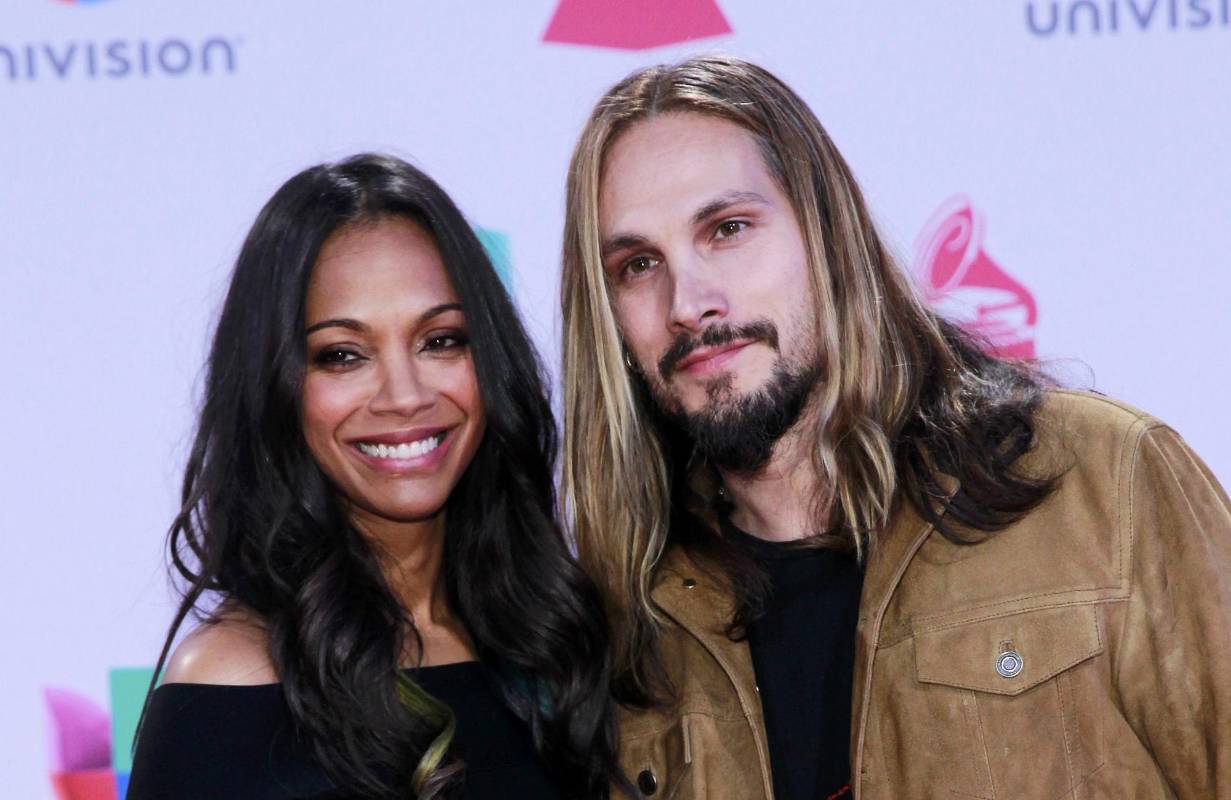 Zoe Saldaña y su esposo Marco Perego hicieron parte de los invitados. FOTO Reuters