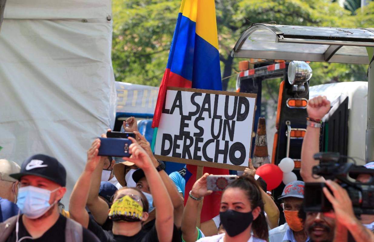 Marchas del 21 de octubre en Medellín. FOTO JUAN ANTONIO SÁNCHEZ