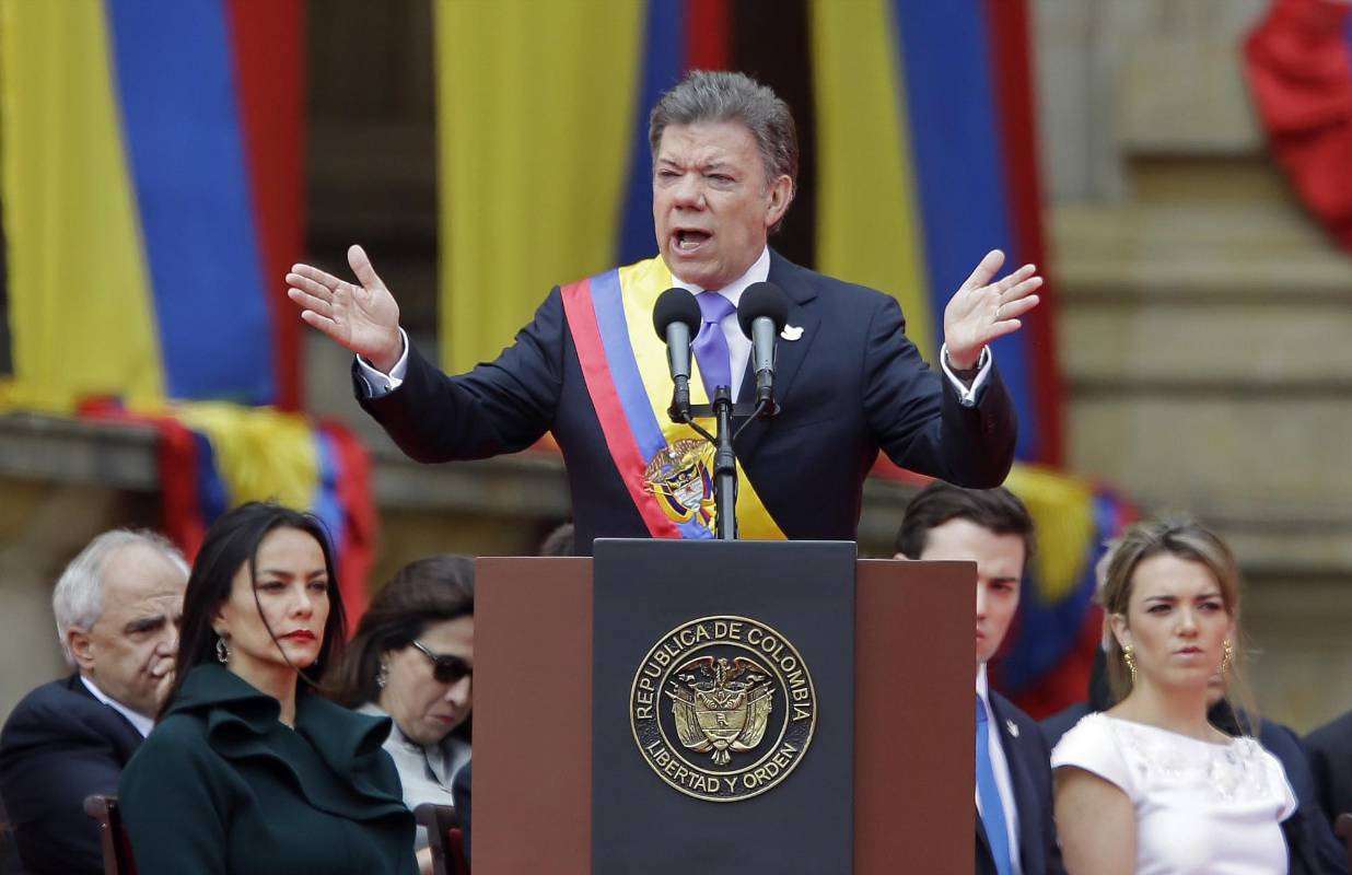 En agosto de 2014 asume su segundo mandato como Presidente de la República. Foto: Colprensa