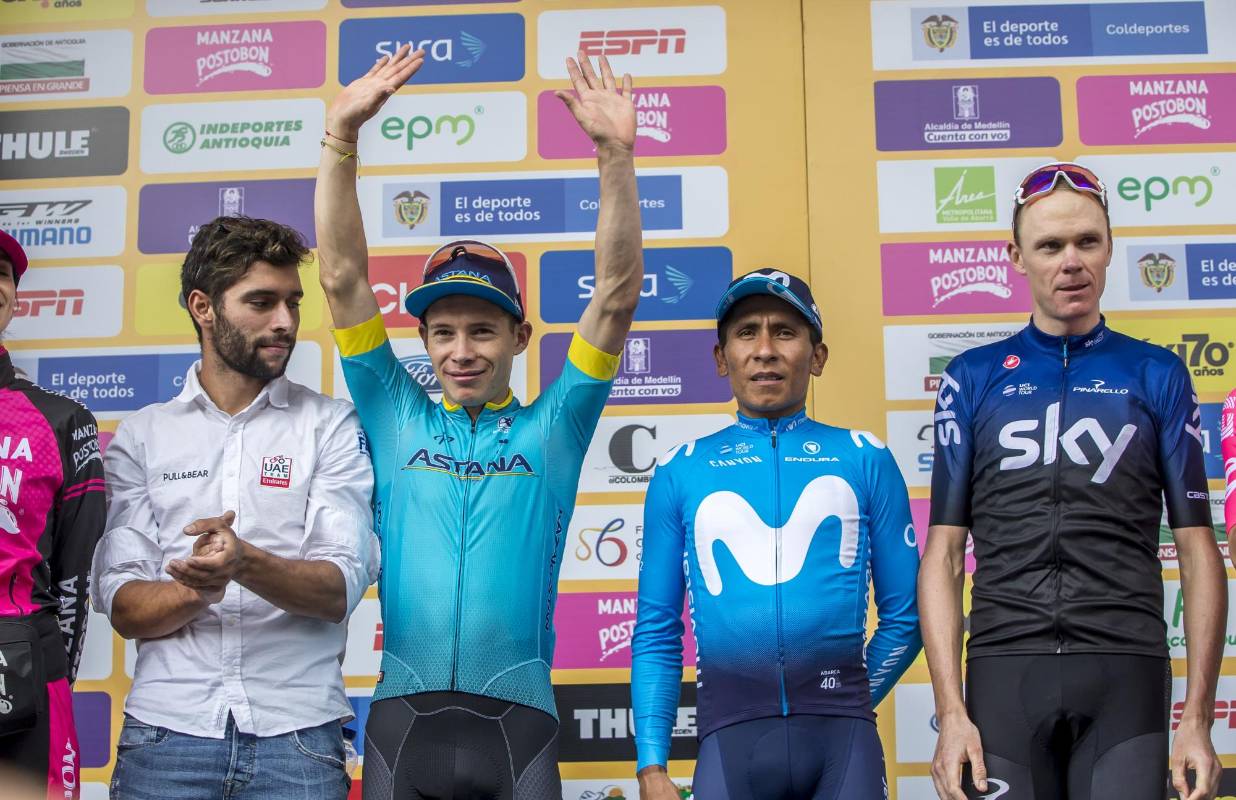 Con la victoria de Nairo Quintana y el título de Miguel Ángel López terminó el Tour Colombia 2.1 que se corrió en Antioquia y contó, entre otros, con la presencia del cuatro veces campeón del Tour de Francia, Chris Froome. FOTOS MANUEL SALDARRIAGA Y JUAN ANTONIO SÁNCHEZ.