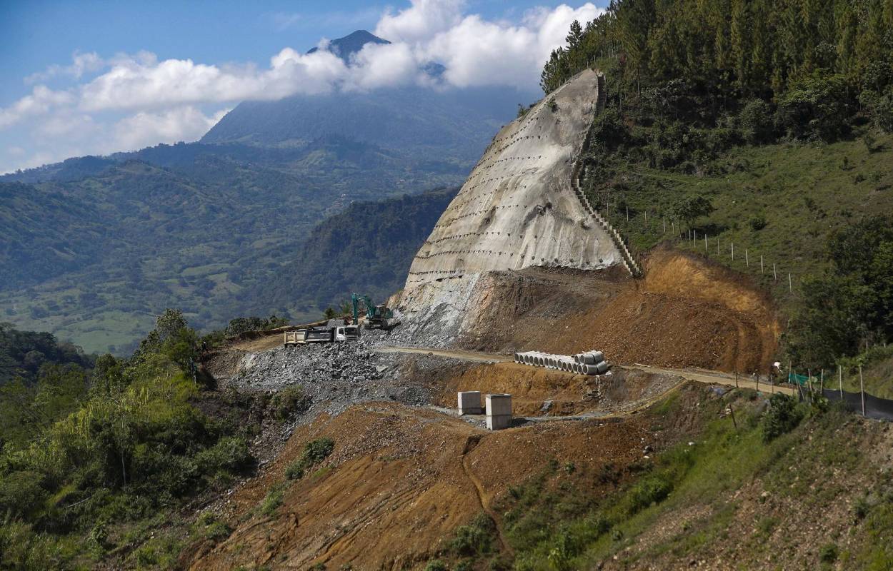 En un 40% de avance se encuentran las obras del proyecto pacifico 1 en el Suroeste Antioqueño. Foto: Manuel Saldarriaga Quintero