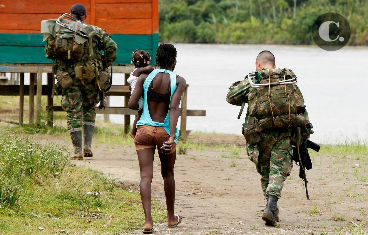 En la zona ya se encuentra un pelotón de Fuerzas Especiales del Ejército con la instrucción de buscar a los tres secuestrados. FOTO JAIME PÉREZ