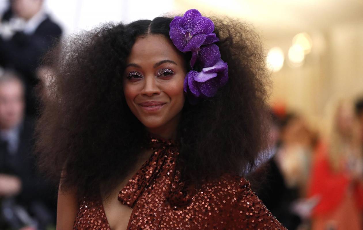 Detalles del maquillaje de Zoe Saldana. FOTO Reuters