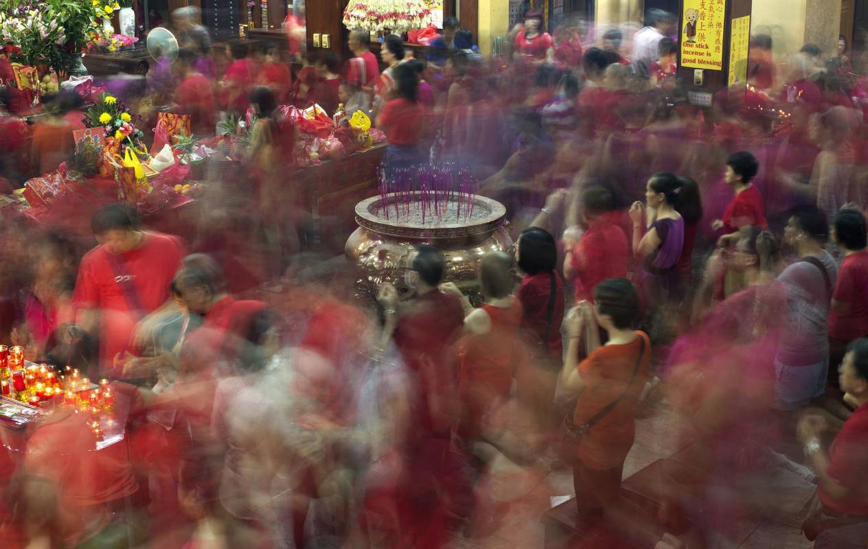 El año nuevo lunar es la fiesta más importante en China y varios países de Asia oriental y sudoriental, comenzó el 19 de febrero. FOTO AFP 