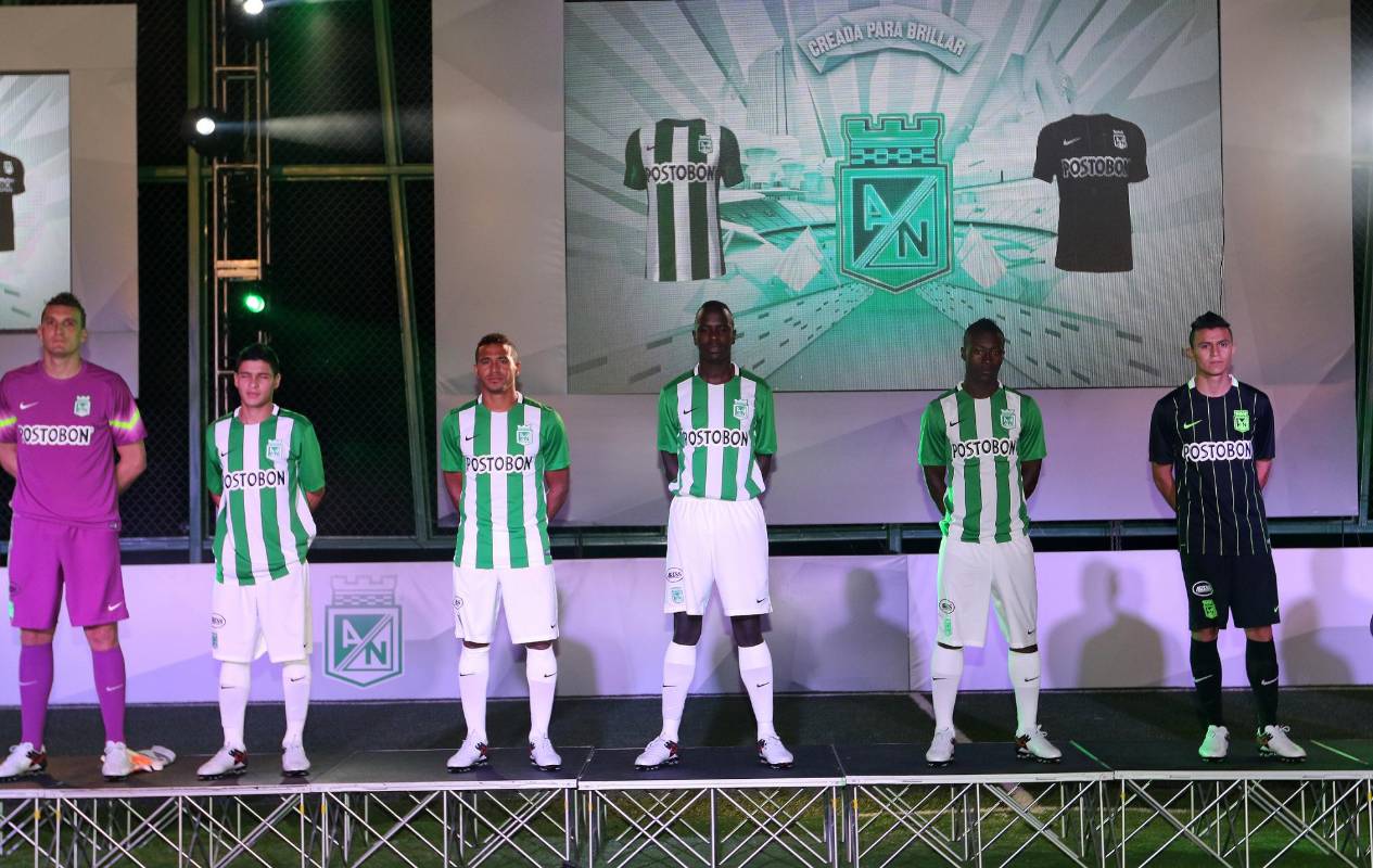 Nike, presentó este jueves los nuevos uniformes de Atlético Nacional para la temporada 2016. Foto Donaldo Zuluaga.