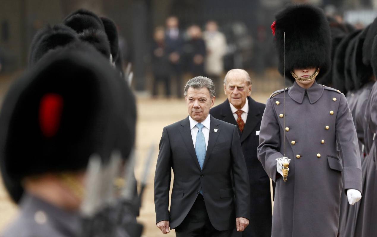 Esta es la primera visita de Estado de un gobernante colombiano al Reino Unido. Foto Reuters