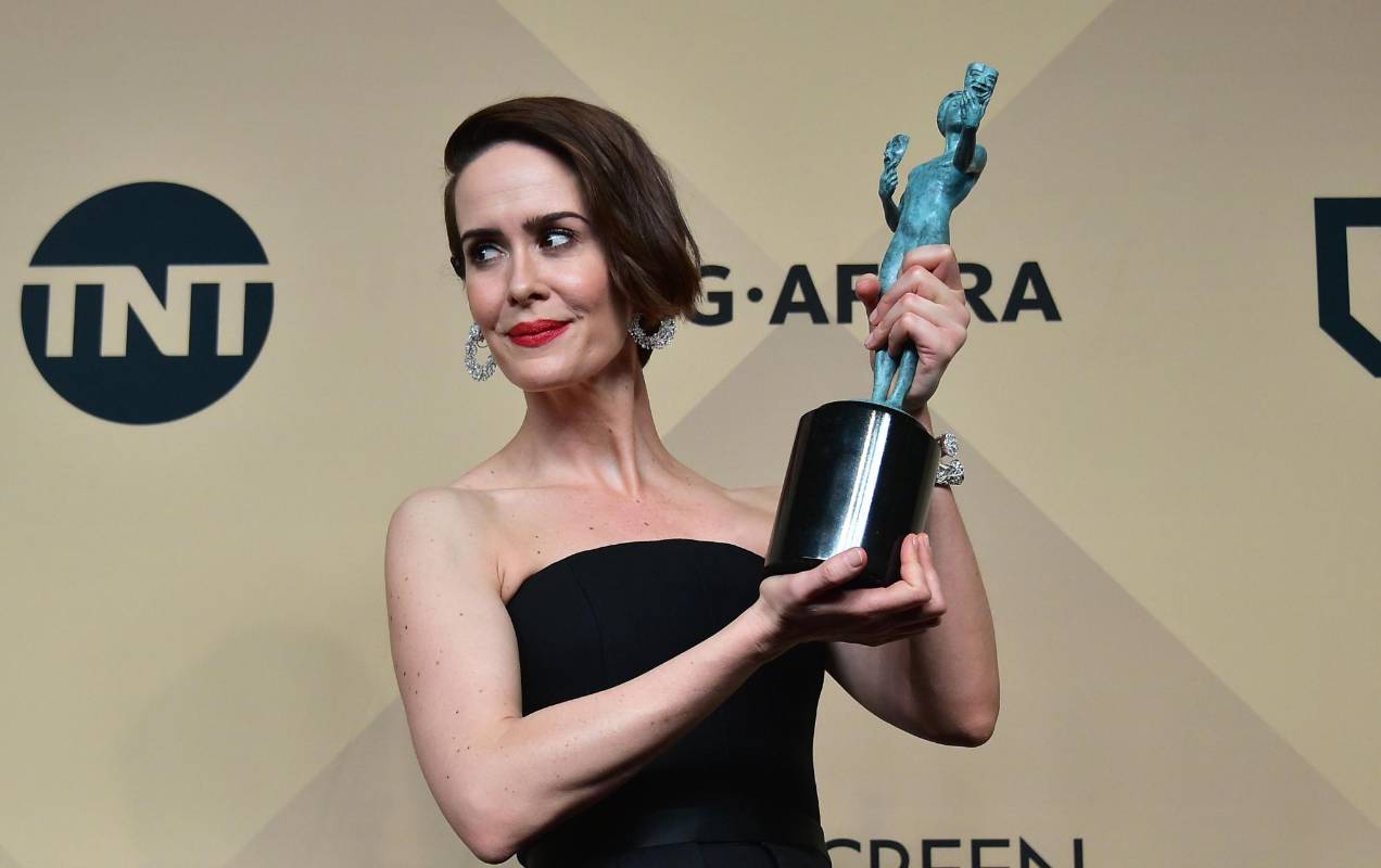 Mejor Actriz en miniserie para televisión - Sarah Paulson (The people vs.O.J Simpson: American Crime Story)-. FOTO AFP