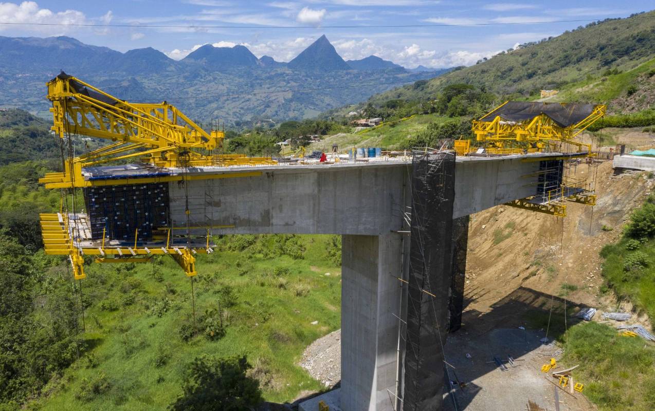 En un 40% de avance se encuentran las obras del proyecto pacifico 1 en el Suroeste Antioqueño. Foto: Manuel Saldarriaga Quintero