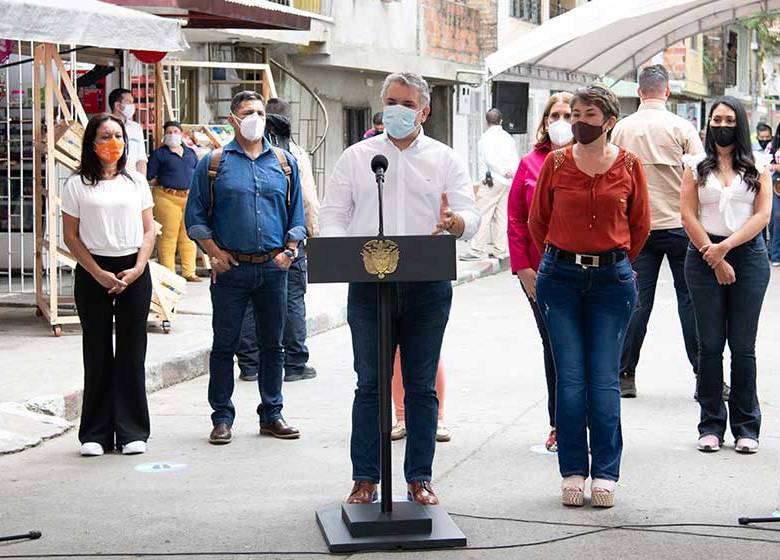 El presidente Iván Duque presentó el fin de semana en Cali la estrategia “Economía para la gente”. Foto cortesía Presidencia 