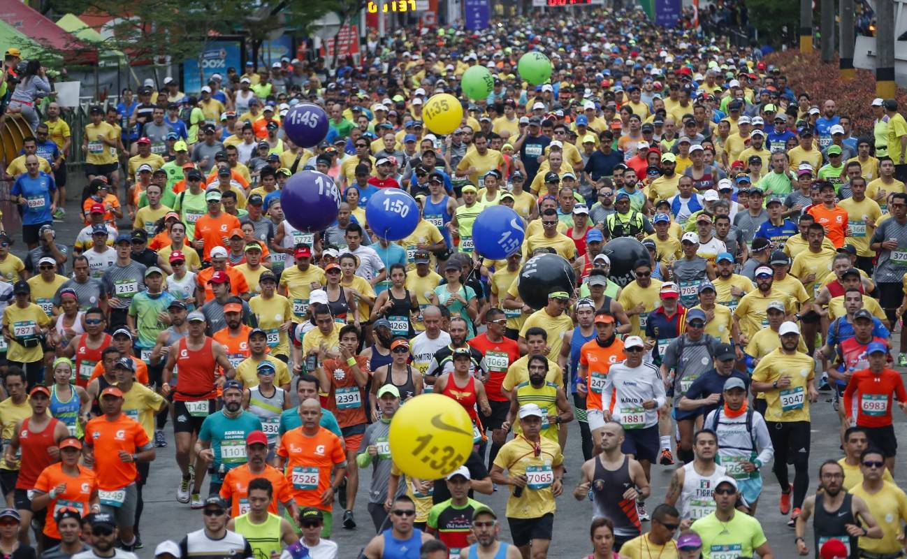 Medellín vivió este domingo una nueva edición de la Maratón de las Flores. FOTO ROBINSON SÁENZ