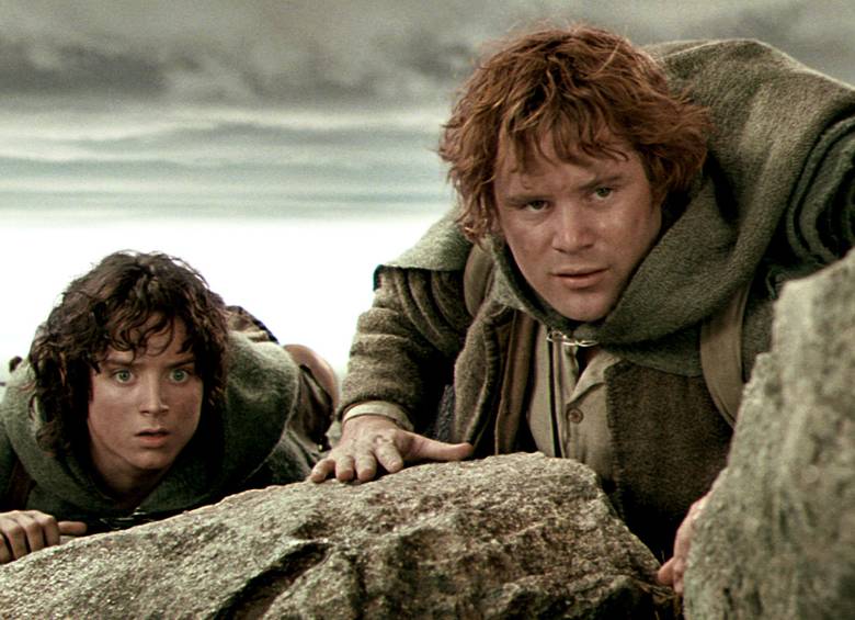 Elijah Wood, a la izquierda, fue el protagonista de toda la saga cinematográfica de El señor de los anillos. FOTO Cortesía