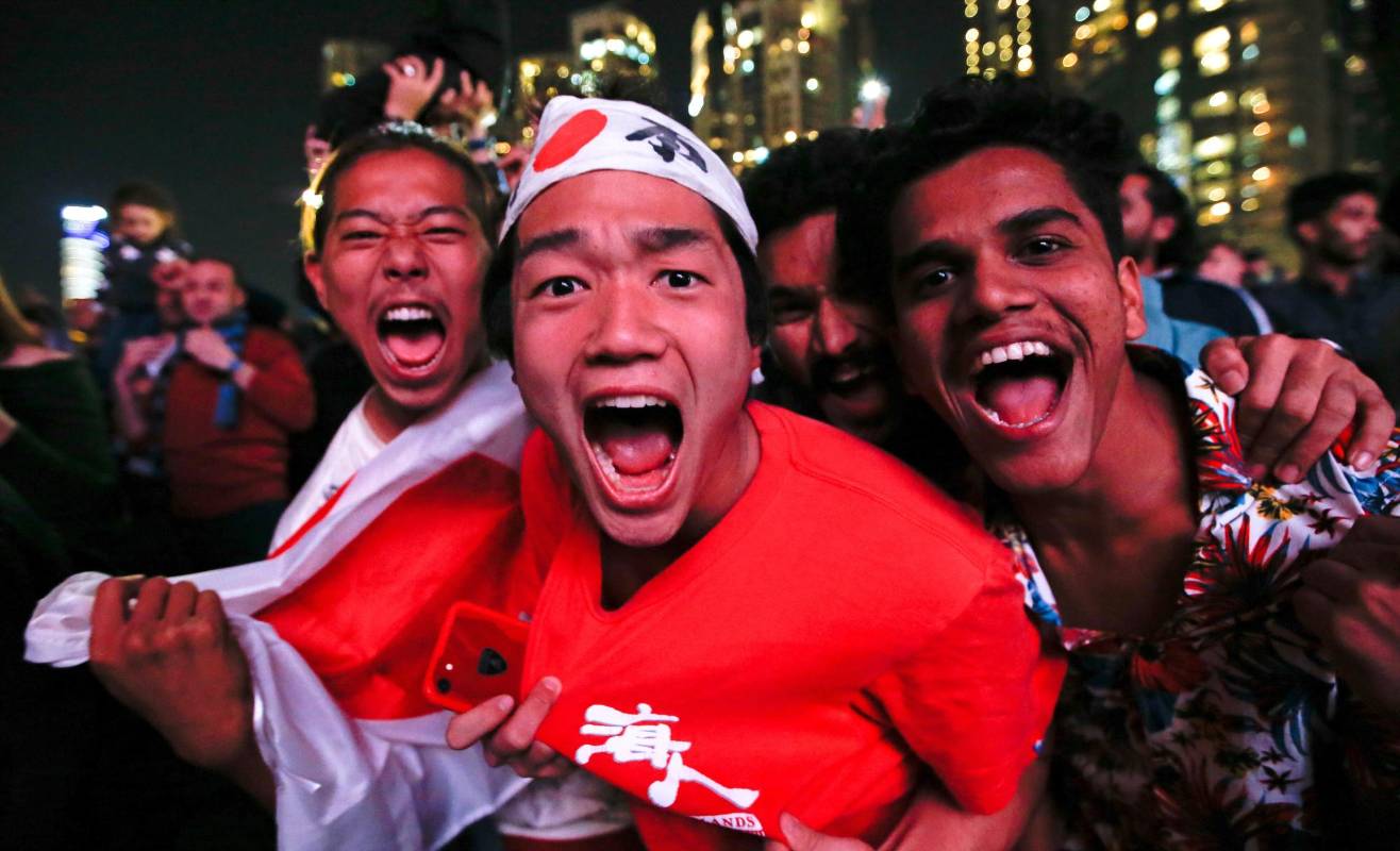 Así celebraron en Dubai la llegada de 2020. FOTO EFE