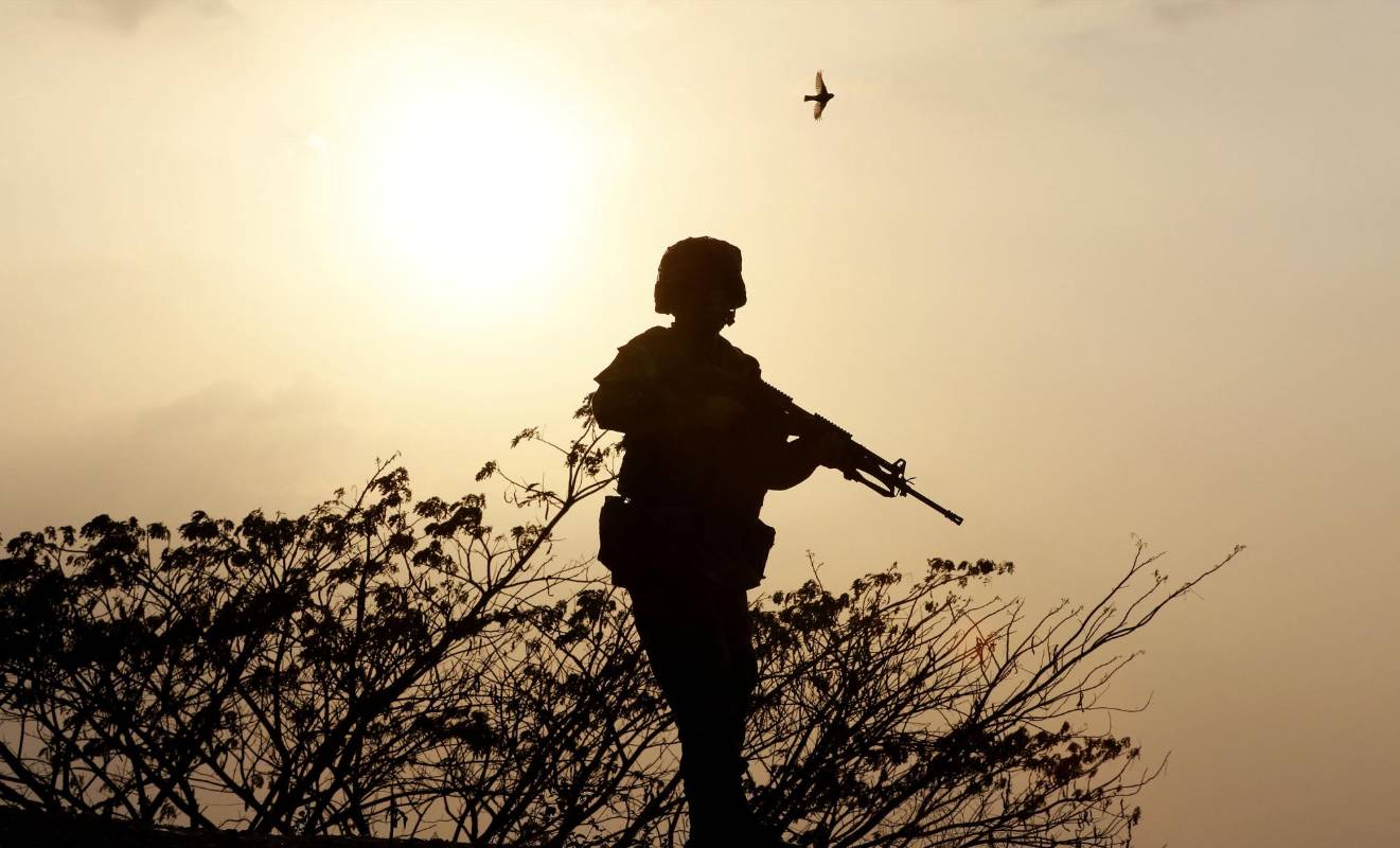 Ejercicios de entrenamiento de la Brigada Móvil numero 25 de la Fuerza de Tarea Nudo del Paramillo del Ejército, cuya misión es combatir a los frentes 18 y 36 de las Farc, al Eln y a las Bacrim en el norte de Antioquia y sur de Córdoba. Foto: Donaldo Zuluaga Velilla